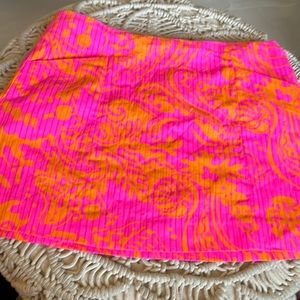 Hot pink bright orange skirt skort Lilly Pulitzer size small 4